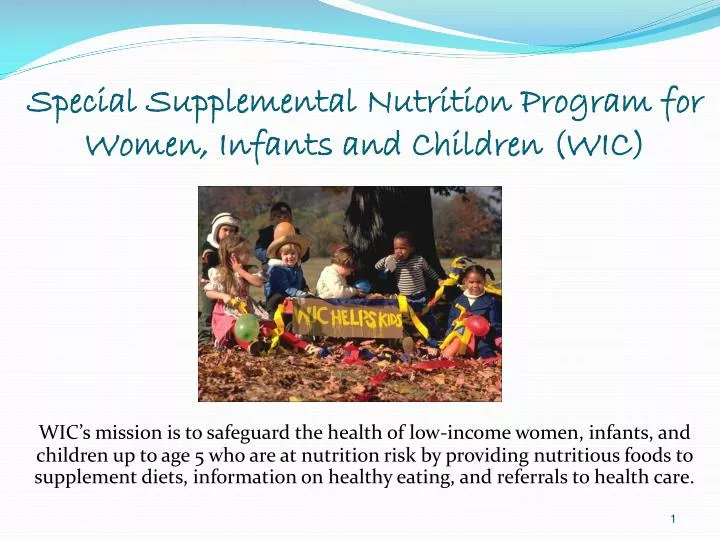 special supplemental nutrition program for women infants and children wic