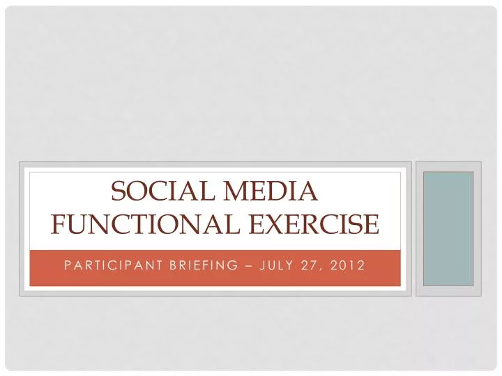 social media functional exercise
