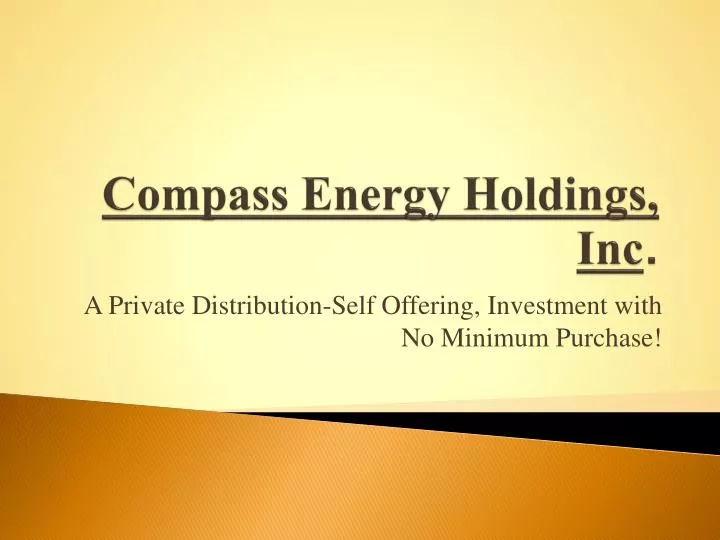 compass energy holdings inc