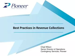 Best Practices in Revenue Collections