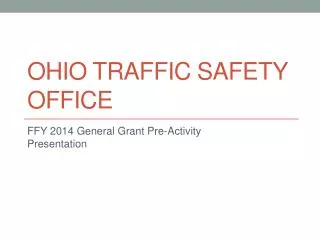 Ohio Traffic Safety Office