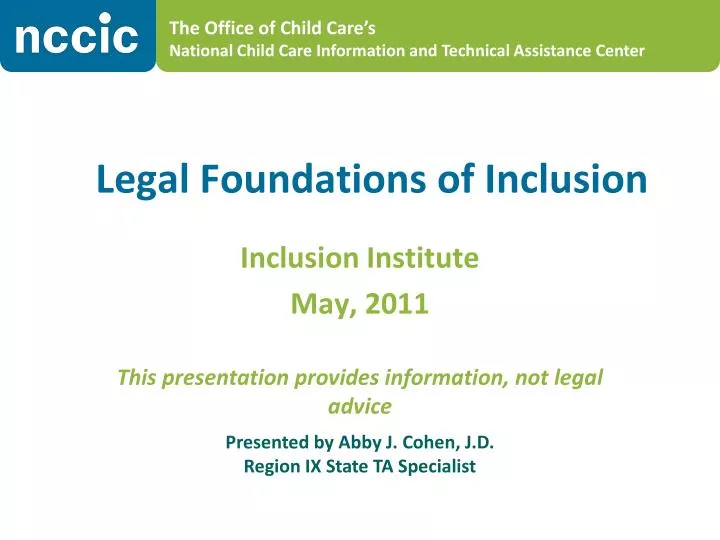legal foundations of inclusion