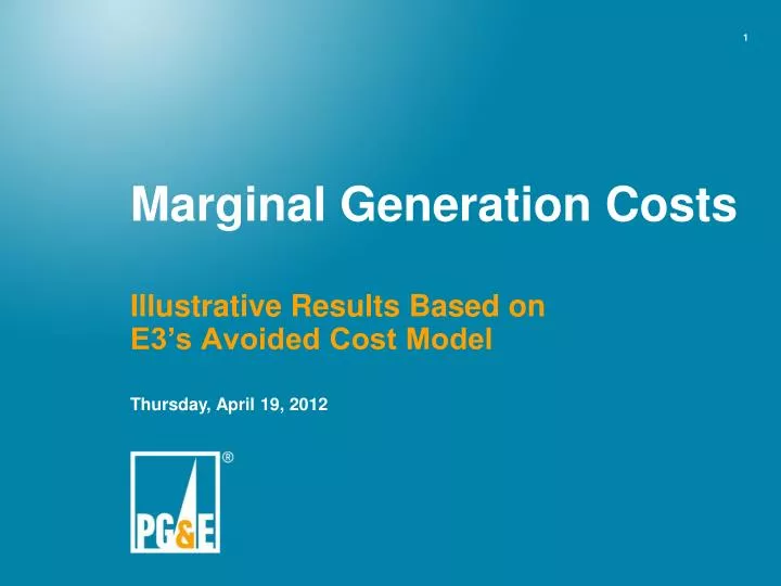 marginal generation costs