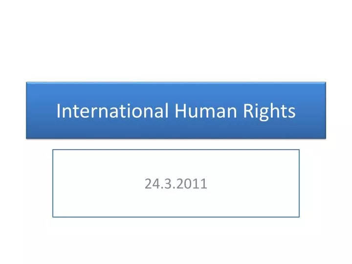 international human rights