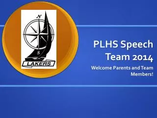PLHS Speech Team 2014