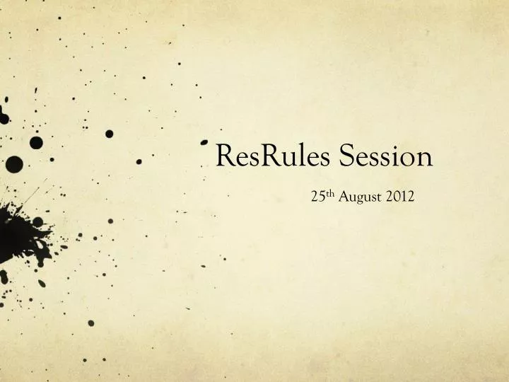 resrules session