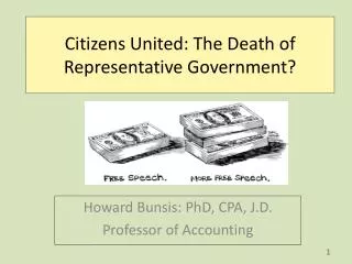 Citizens United: The Death of Representative Government?