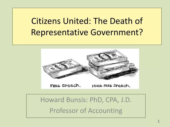 citizens united the death of representative government