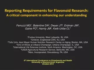 Reporting Requirements for Flavonoid Research: A critical component in enhancing our understanding