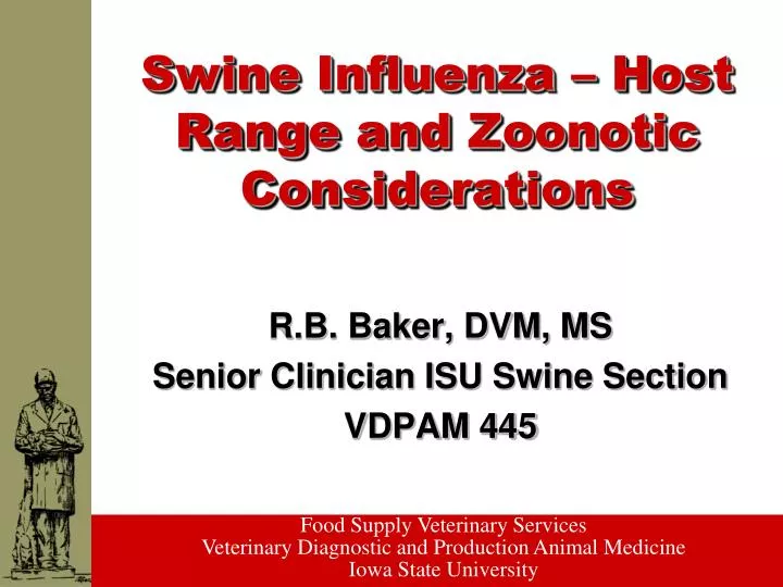 swine influenza host range and zoonotic considerations