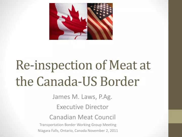 re inspection of meat at the canada us border