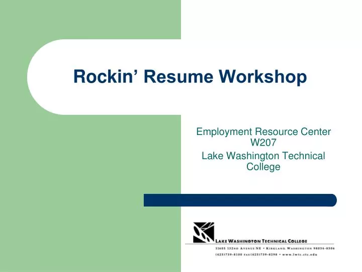 rockin resume workshop