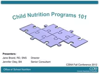 Child Nutrition Programs 101