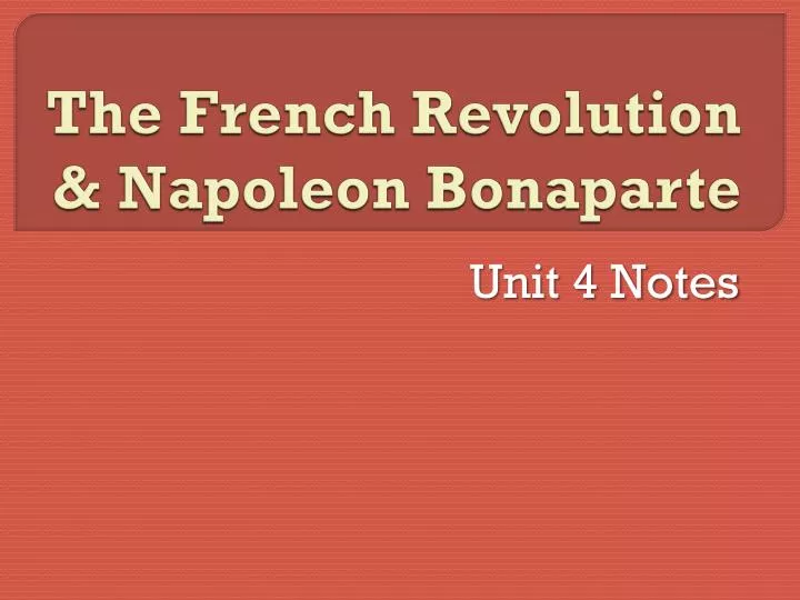 the french revolution napoleon bonaparte