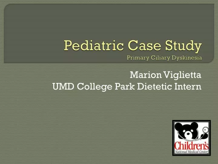 pediatric case study primary ciliary dyskinesia