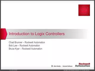 Introduction to Logix Controllers