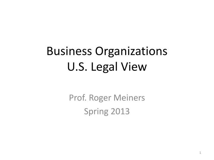 business organizations u s legal view