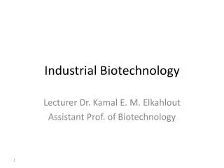 industrial biotechnology