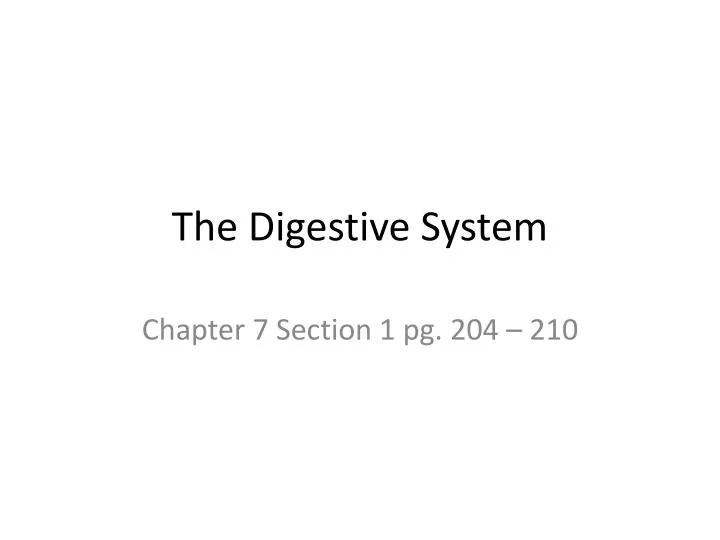 PPT - The Digestive System PowerPoint Presentation, free download - ID ...