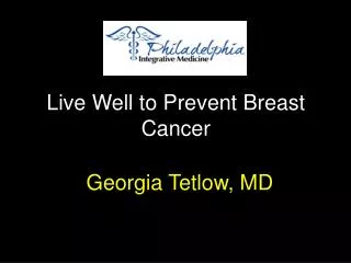 Live Well to Prevent Breast Cancer