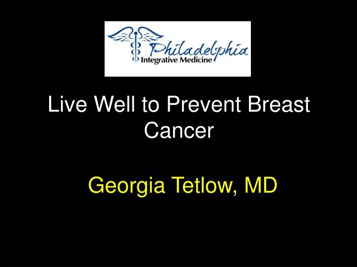 live well to prevent breast cancer