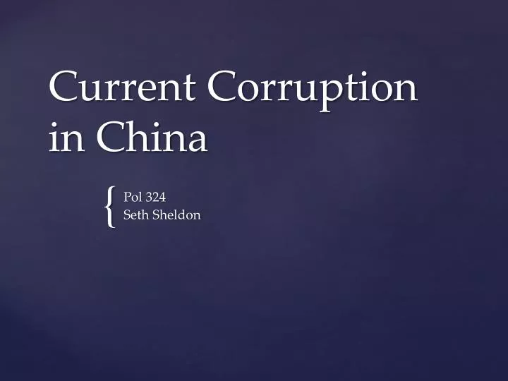 current corruption in china