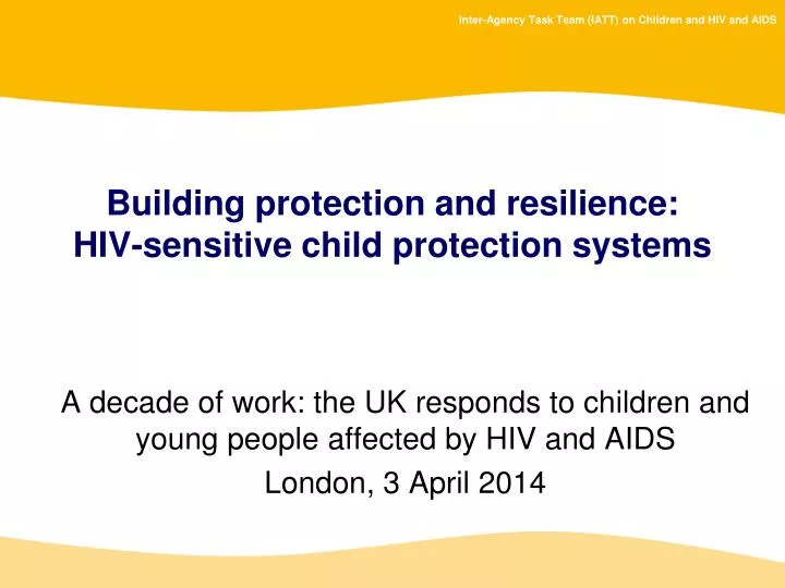 building protection and resilience hiv sensitive child protection systems