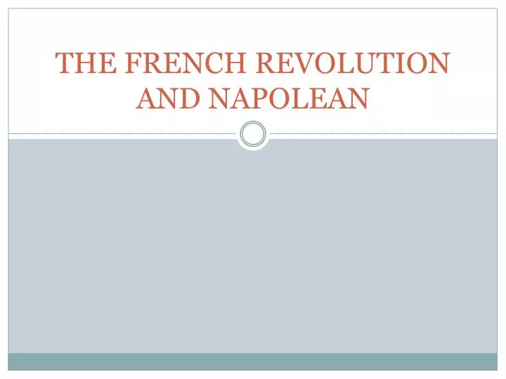 the french revolution and napolean