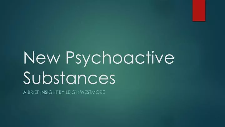 new psychoactive substances