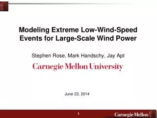 Modeling Extreme Low-Wind-Speed Events for Large-Scale Wind Power