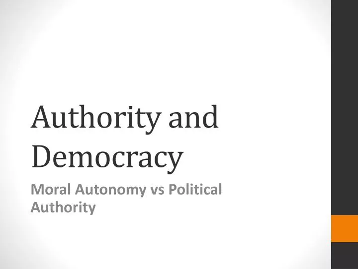 authority and democracy