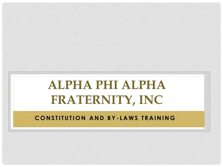 alpha phi alpha fraternity inc