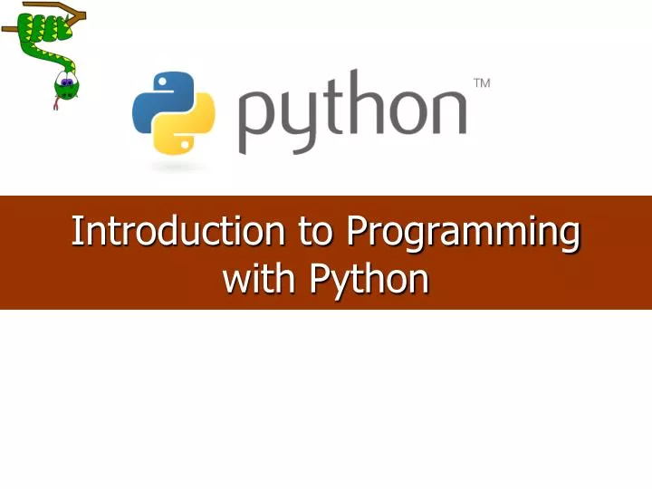 introduction to programming with python