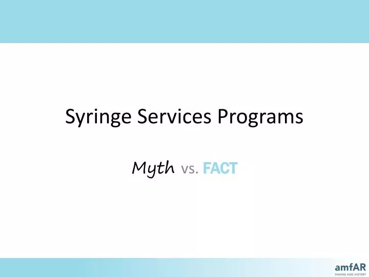 syringe services programs