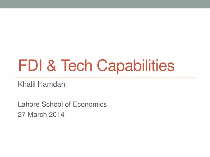 fdi tech capabilities