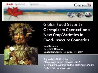 Global Food Security Germplasm Connections: New Crop Varieties in Food-Insecure Countries