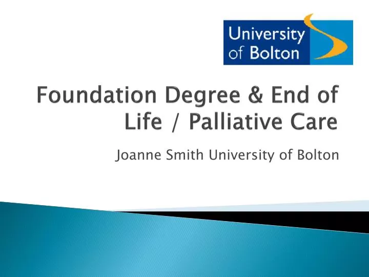 foundation degree end of life palliative care