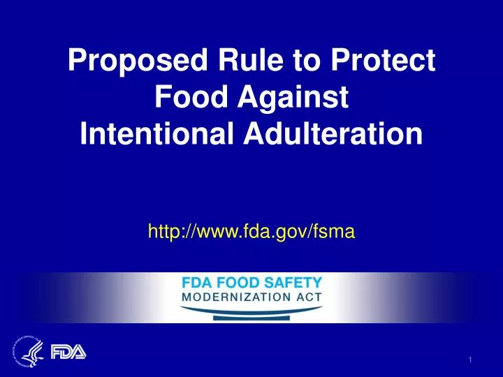 proposed rule to protect food against intentional adulteration