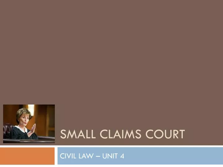 small claims court