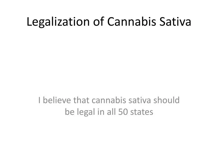 legalization of c annabis sativa