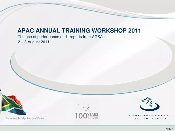 apac annual training workshop 2011