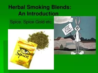 Herbal Smoking Blends: 	An Introduction