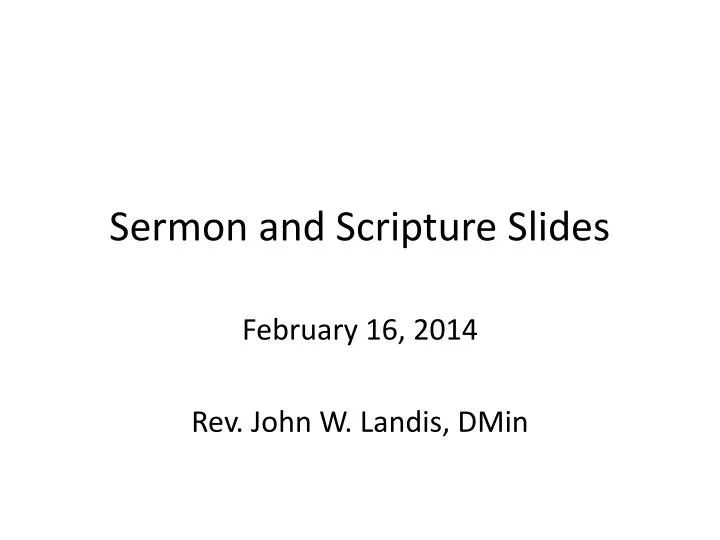 sermon and scripture slides