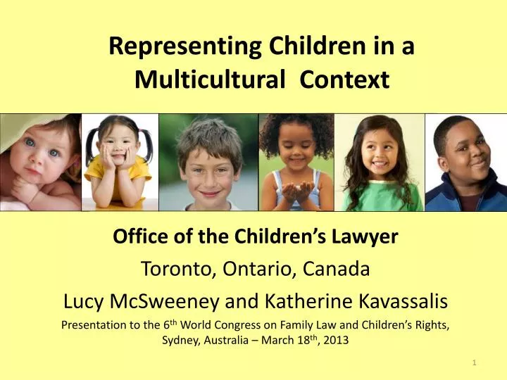 representing children in a multicultural context
