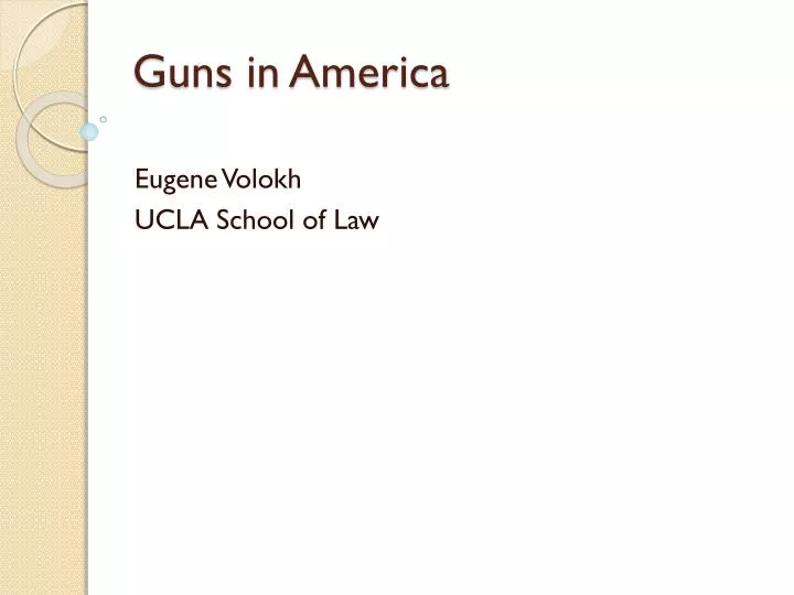 guns in america