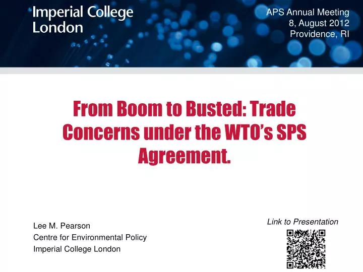 from boom to busted trade concerns under the wto s sps agreement