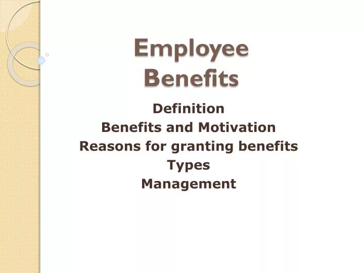 employee benefits