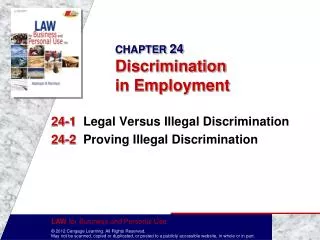 chapter 24 discrimination in employment
