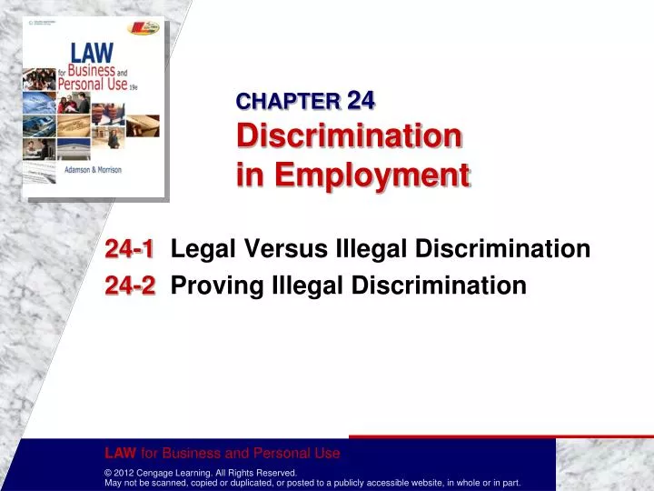 chapter 24 discrimination in employment