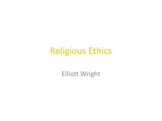 Religious Ethics